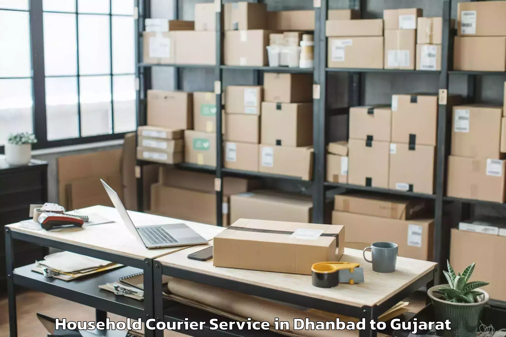 Trusted Dhanbad to Mahudha Household Courier